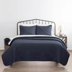 3-Piece Set: Herring Quilted Coverlet