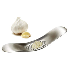 3-Piece Set: Stainless Steel Garlic Crusher Press and Peeler with Cleaning Brush