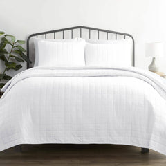 3-Piece: Square Quilted Coverlet Set
