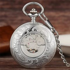 Antique-style Silver Open-lid Magnifying Glass With Fully Automatic Design
