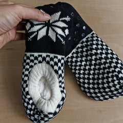 Zapatos planos cálidos y adorables, antideslizantes, con dispensador de pegamento