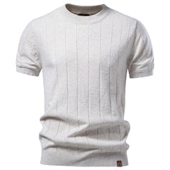 Crew-neck Business Mens Short-sleeve Sweater