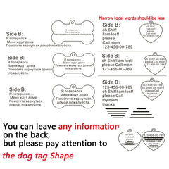 Personalized Dog ID Tag Stainless Steel Pet ID Tag