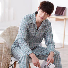 Ensemble pyjama ample pour homme, printemps et automne
