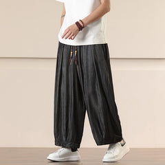 Pantalones bombachos casuales retro para hombre, holgados y de talla grande