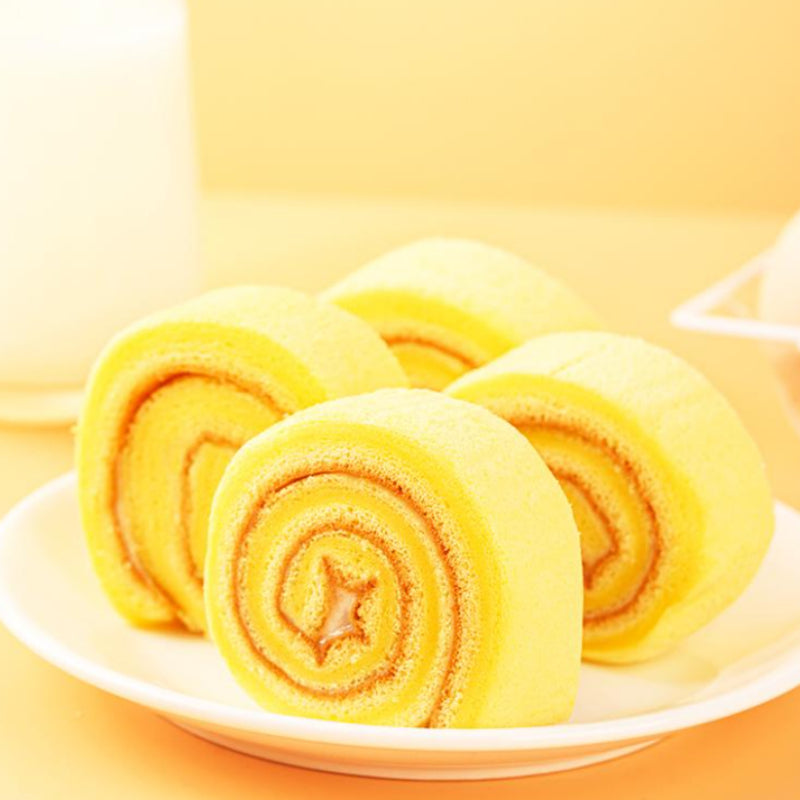 Soft Dough Rolls Into Roll Cake