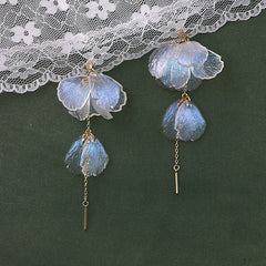 Handmade Acrylic Petal Pearl-Effect Versatile Earrings