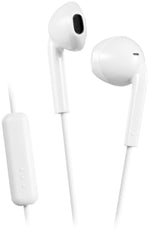 JVC HAF17MW Earbud Headphones with Mic and Remote - White