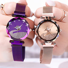 Starry Sky Womens Watch Lazy Little Swan Ladies Timepiece