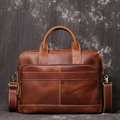 Men's First Layer Cowhide Portable Briefcase