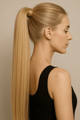 Extensión de cabello humano 100% VIP, cola de caballo sedosa de 24" (100 gramos)