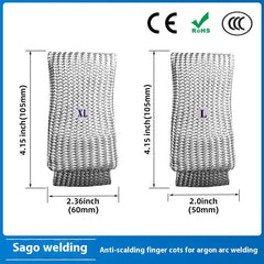 TIG professional welder protective glass fiber finger cots
