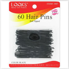 Épingles en U LQQKS, 2 1/2", noires, 60 unités