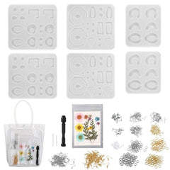 366-Pieces: Jewelry Making Silicone Earring Necklace Pendant Resin Casting Molds