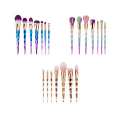 7 brochas de maquillaje, herramientas de maquillaje, brocha de maquillaje con diamantes, brocha para base