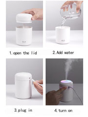 Modern Mini Portable Humidifier Aroma Oil Diffuser With Two Spraying Modes and Automatic Off Function In Several Modern Colors
