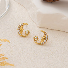 Fashion Stainless Steel Pearl Earrings