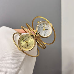 Womens Minimalist Open Bangle Watch
