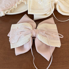 New Sweet Lace Fabric Bow Ponytail Clip