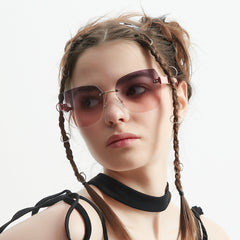 Diamond Cut Edge High-end Sunglasses For Women