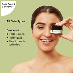 Crème contour des yeux Pilgrim Under Eye Cream Rejuvenation Surge avec rétinol végétal alternatif et caféine