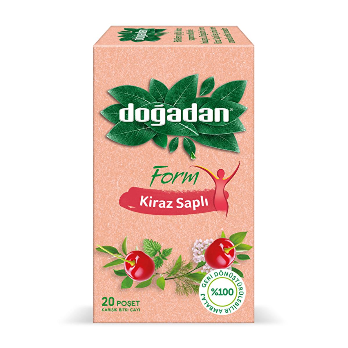 Thé aux plantes Doğadan avec queues de cerise - 20 sachets de thé
