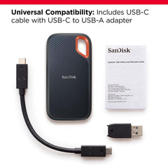 Sandisk 2TB Extreme Portable SSD, Up to 1050MB/s Read Speeds (Old Model)