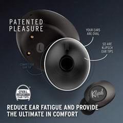 Klipsch T5 II True Wireless Bluetooth 5.0 Earphones in Gunmetal with Transparency Mode, Beamforming Mics, Best Fitting Ear Tips, and 32 Hours of Battery Life in a Slim Charging Case