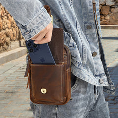 Genuine Leather Mens Cowhide Durable Work Belt-Powered Bag
