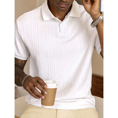Chemise décontractée tendance pour homme en jacquard