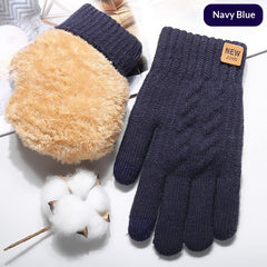 Gants tactiles d'automne et d'hiver pour hommes, doublés de polaire