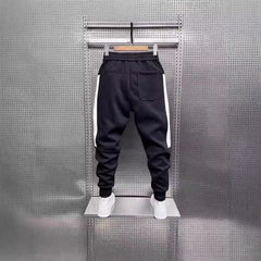 Pantalon jogger décontracté, poignets élastiques, coupe ample polyvalente et tendance
