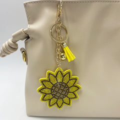Creative Diamond-studded Sunflower Keychain Sunflower Bag Charm