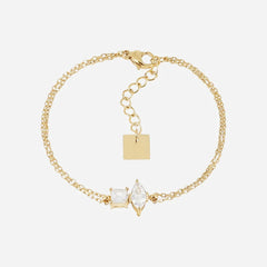 Double-diamond Double-layer Chain Bracelet