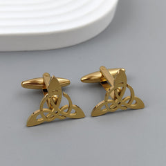 Geometric Triangle Symmetrical Hollow Men's Suit Cufflinks