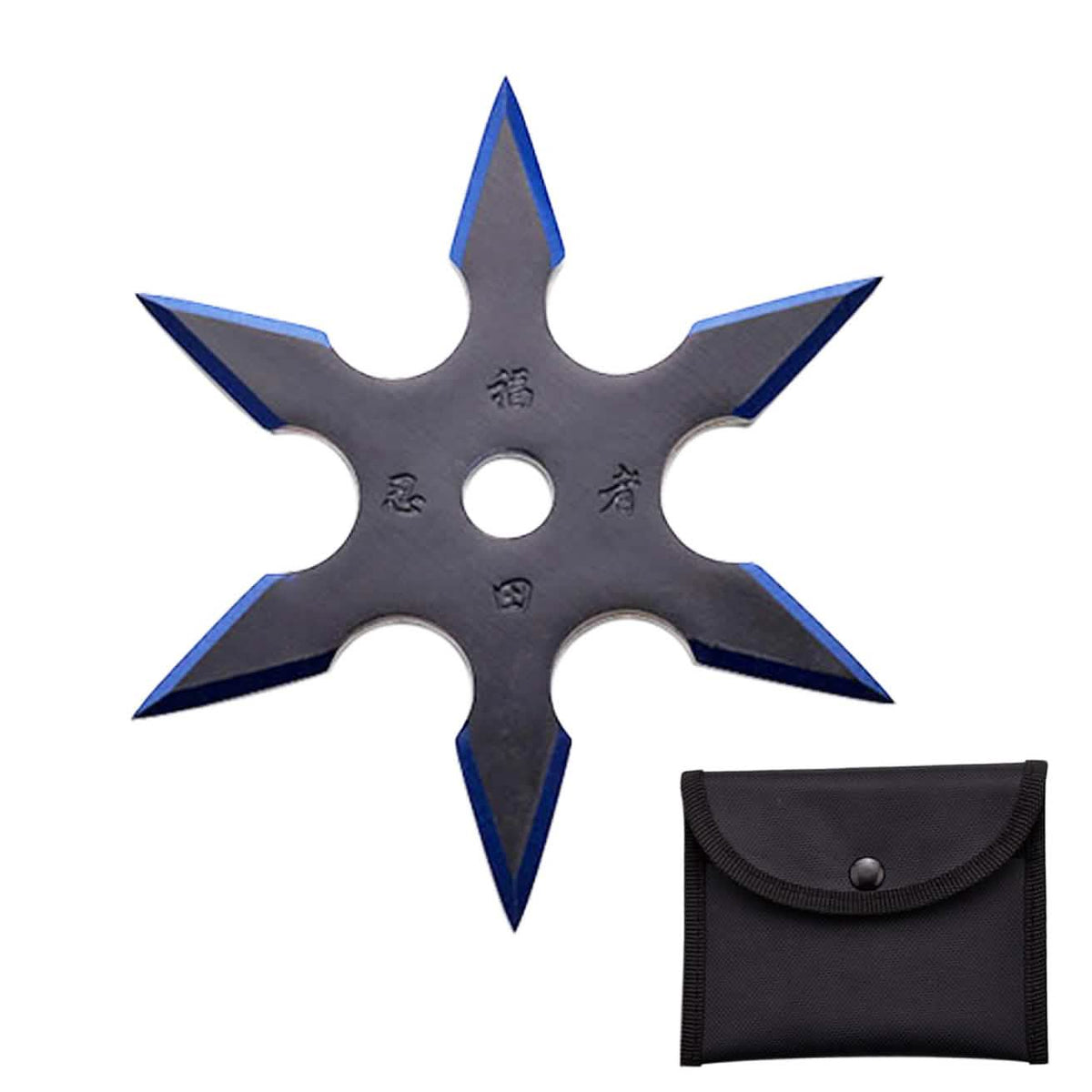 4" 6 Points Throwing Star with Pouch
