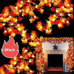 4-Pack: 2M 20LED Fall Garland Fall Decorations LED