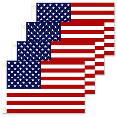 4-Pack: American US Flags