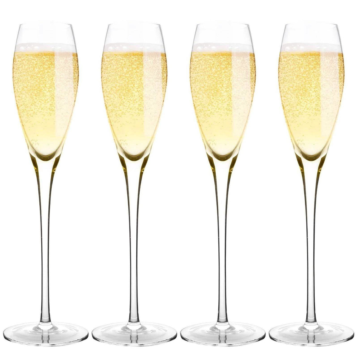 4-Pack: Bella Vino Standard Hand Blown Crystal Red/White Wine Glasses