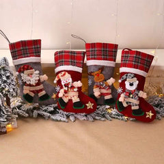 4-Pack: New Style Creative Doll Christmas Socks