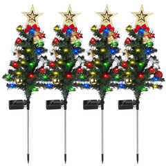 4-Pack: Solar Christmas Tree Lights Garden Decorations