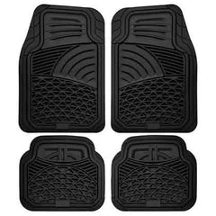 4-Piece: OxGord Universal Fit Heavy-Duty Rubber Car-Floor Mats Set