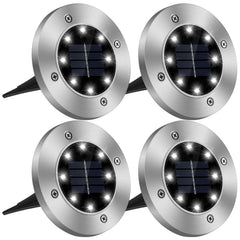 4-Pieces: Solar Powered Ground Light