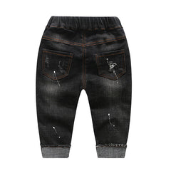 Pantalon pour garçon, pantalon pour enfant, pantalon en denim déchiré