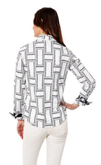 Rome Shirt Black White Tiles