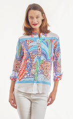 3/4 Sleeve Rome Shirt Hidden Cheetah