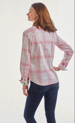 Rome Shirt Pink White Geo