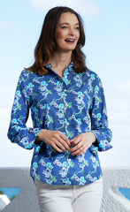 Rome Shirt, Navy Ground With Dragons