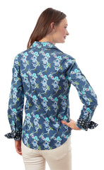 Rome Shirt, Navy Ground With Dragons