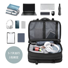 Large-Capacity Travel Duffel Expandable Multifunctional Laptop Backpack For Casual Use